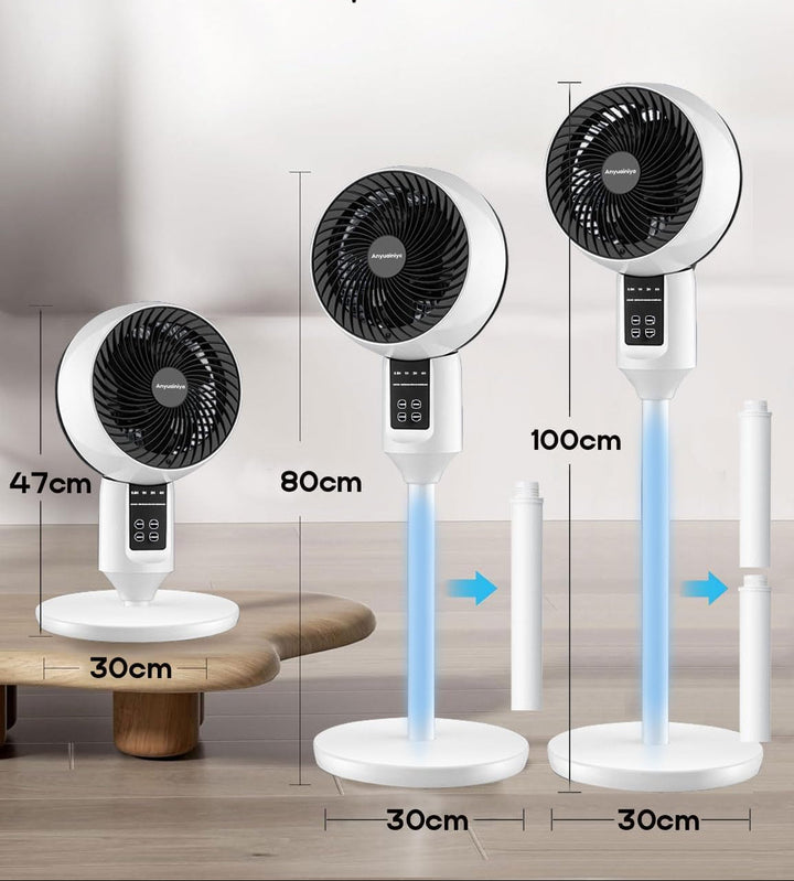 Verstellbarer Standventilator mit 3D-Oszillation
