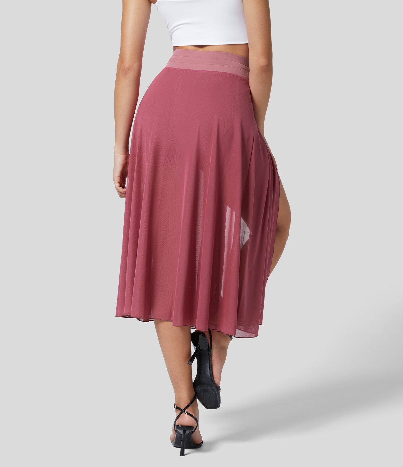 Gonna midi donna multistrato | Coprispalle trasparente