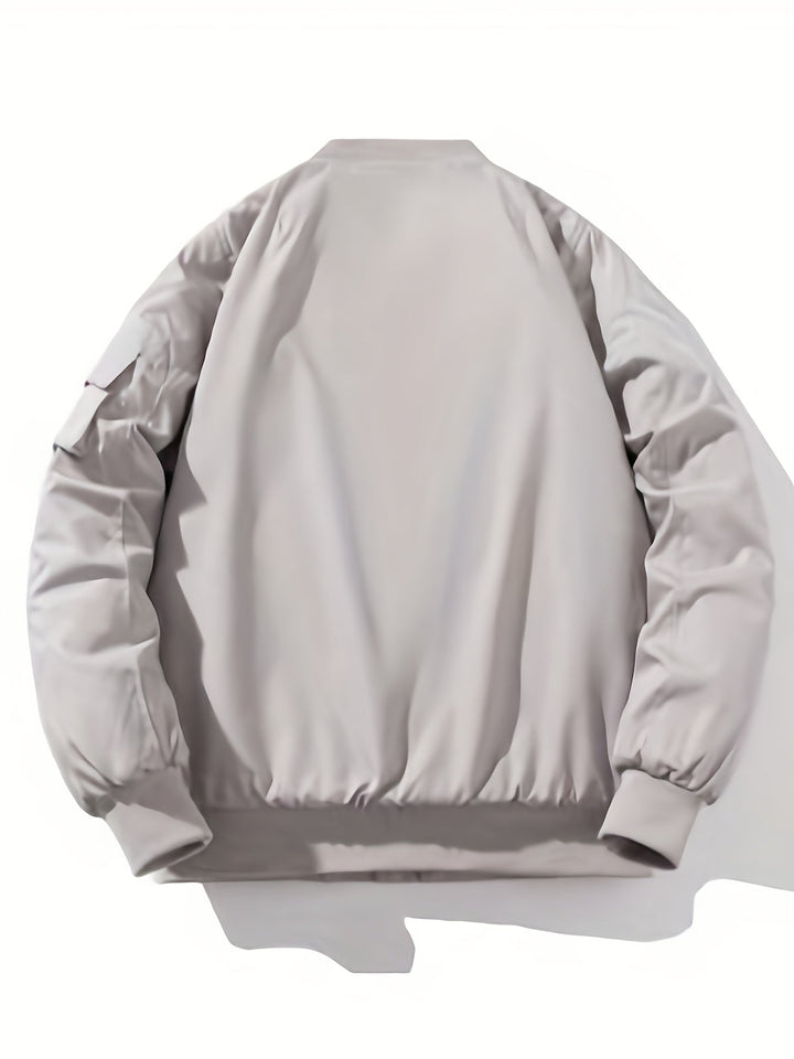 Men's Bomber Jacket with Hood | Comfortable Fit with Zipper | Layered Hood Design | Streetwear Casual Look
