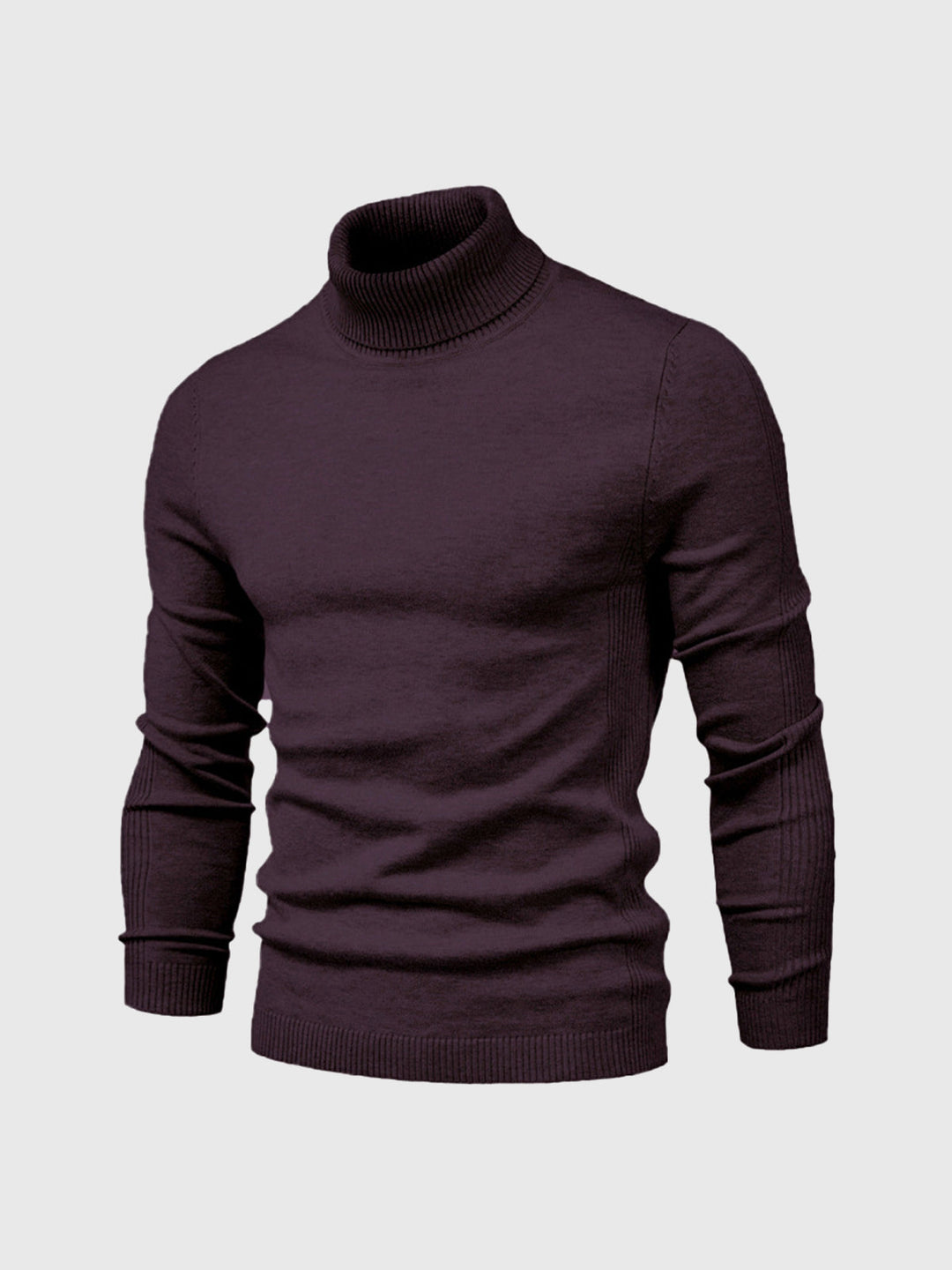 Pull homme à manches longues col montant | Coupe ajustée