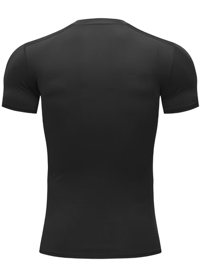 Pánské kompresní sportovní fitness tréninkové tričko s krátkým rukávem | Slim střih