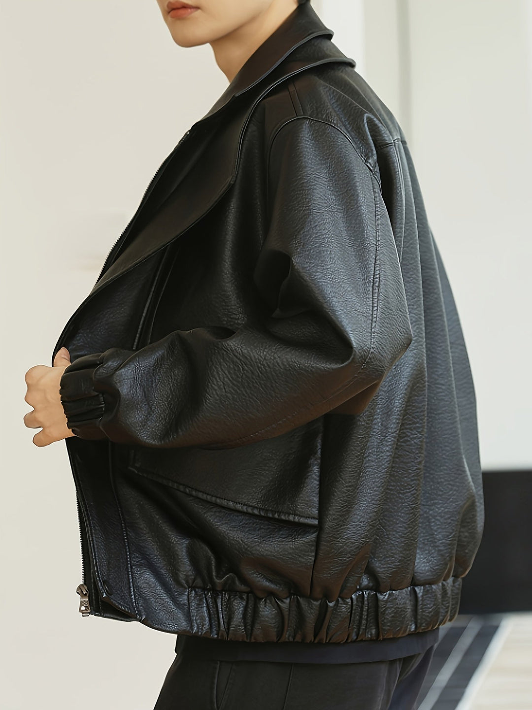 Pánská bomber bunda | Regular fit | Bunda ve stylu umělé kůže | Volnočasový vzhled