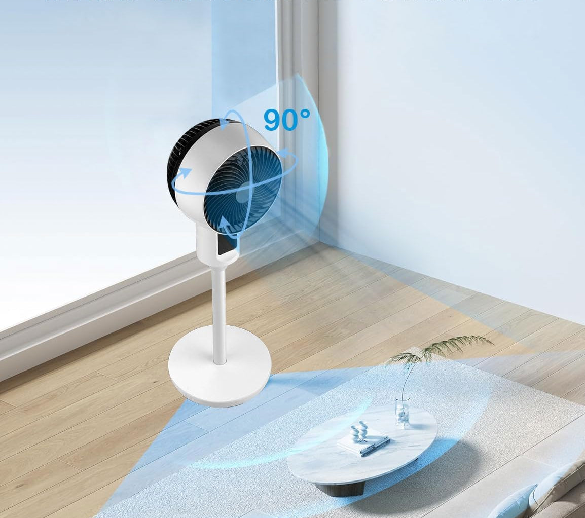 Nastavitelný stojanový ventilátor s 3D oscilací