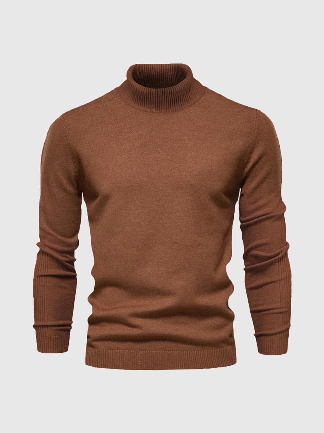 Pull homme à manches longues col montant | Coupe ajustée