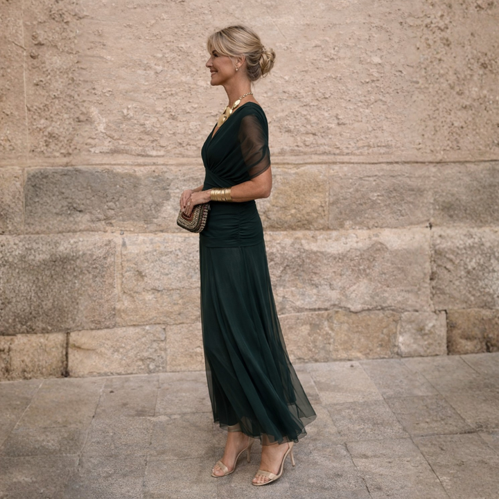Seraphine | Women's Draped Chiffon Maxi Dress