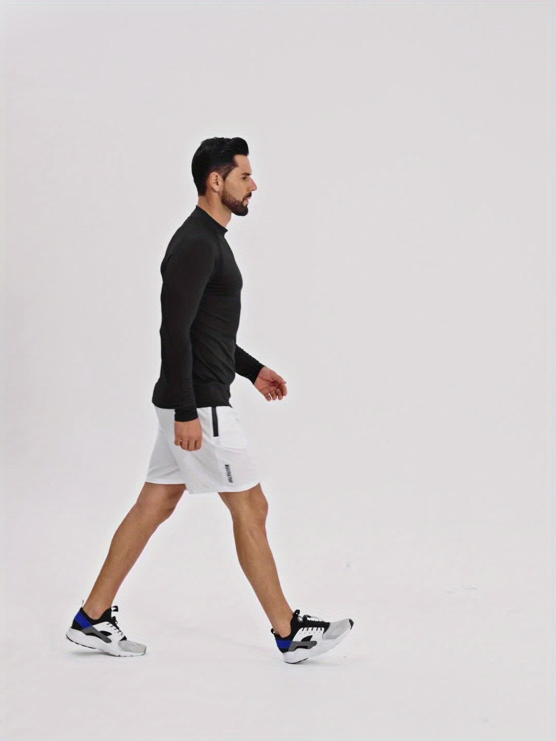 Herren Stretch Fit Shirt mit langen Ärmeln und hohem Kragen | Thermal Wear
