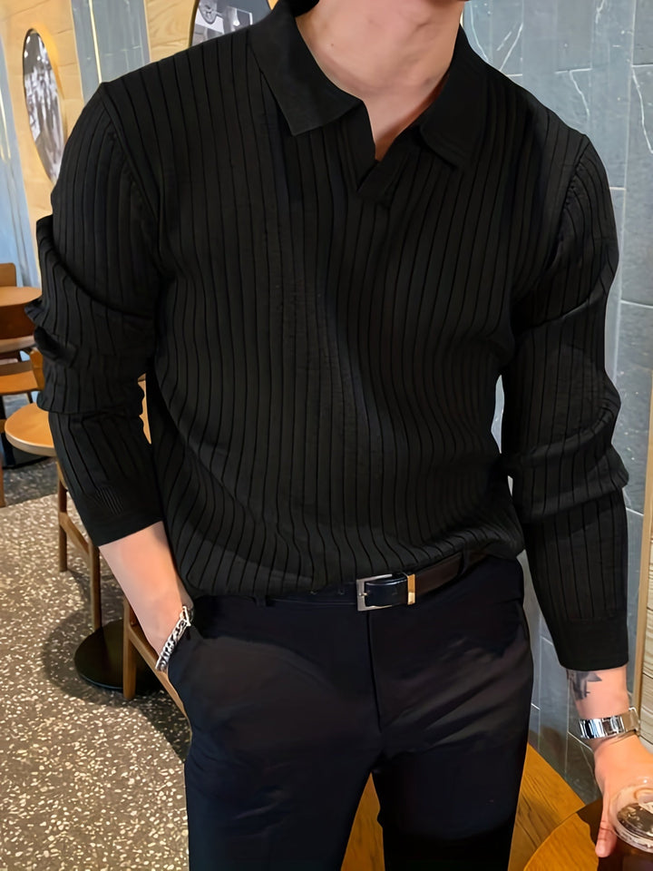 Przemek | Maglione da uomo in maglia con colletto da polo