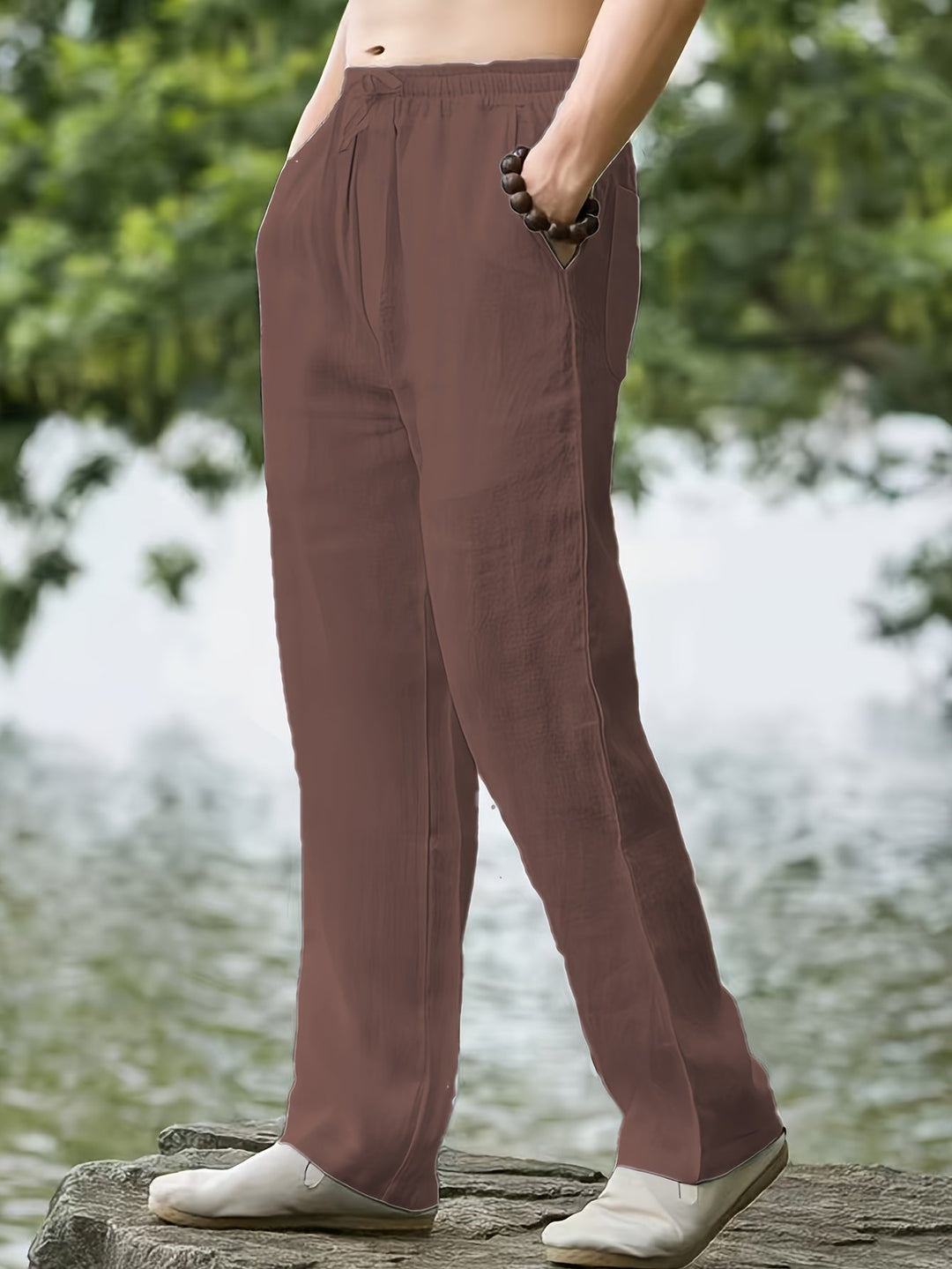 Herren Freizeithose | Relaxed Fit Hose | Gerades Bein und Kordelzug | Moderner Streetwear Stil