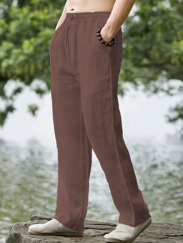 Herren Freizeithose | Relaxed Fit Hose | Gerades Bein und Kordelzug | Moderner Streetwear Stil