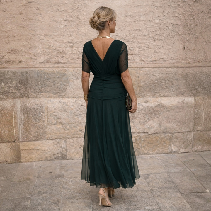Seraphine | Women's Draped Chiffon Maxi Dress