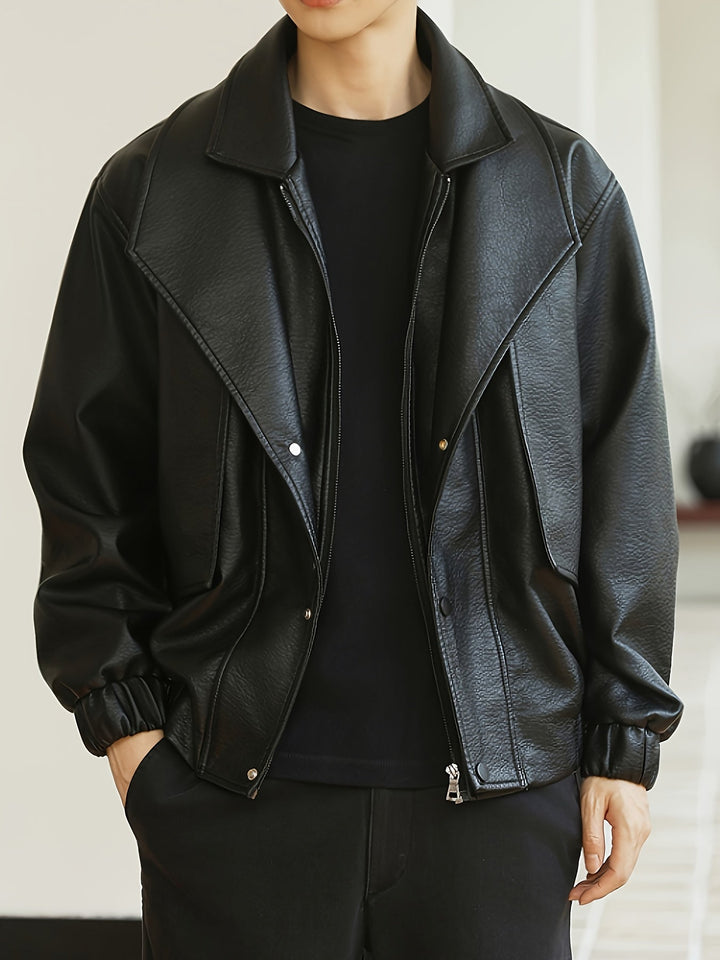 Pánská bomber bunda | Regular fit | Bunda ve stylu umělé kůže | Volnočasový vzhled