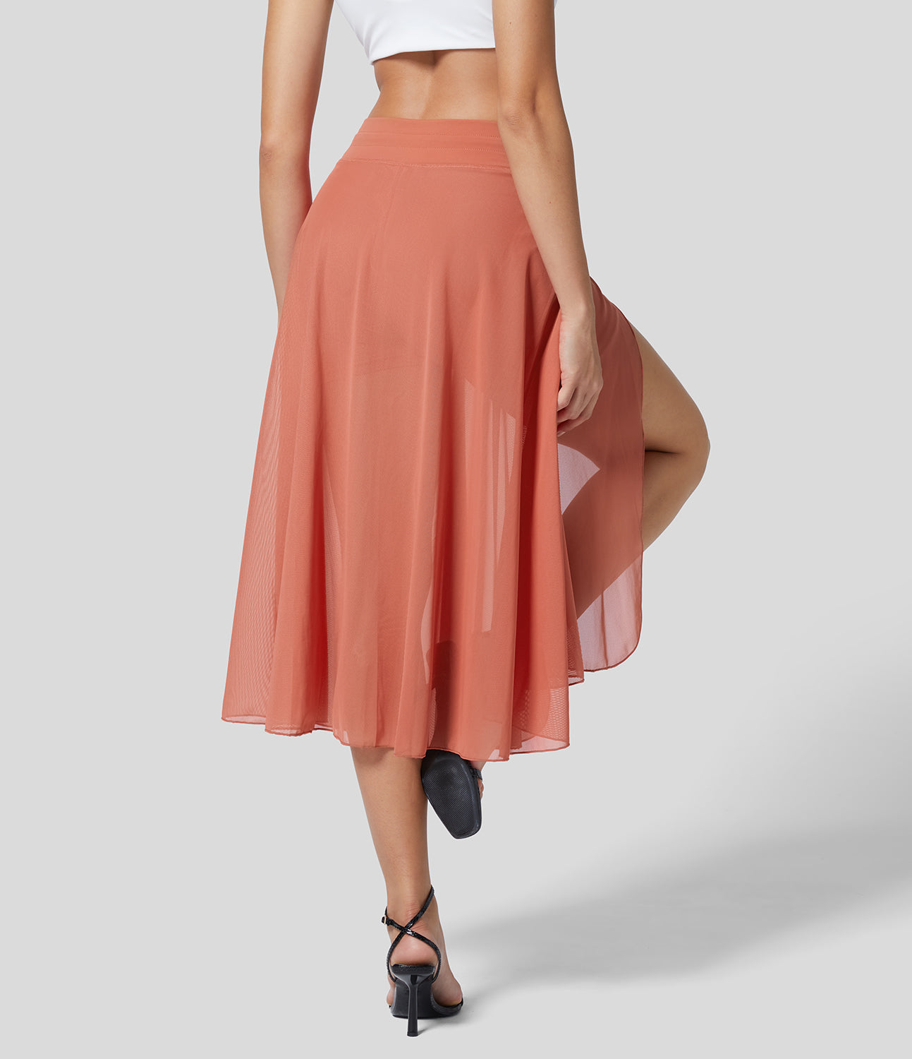 Gonna midi donna multistrato | Coprispalle trasparente