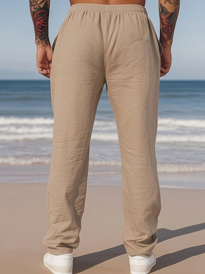 Completo uomo | Camicia casual con pantaloni a coulisse | Vestibilità comoda | Look estivo da resort