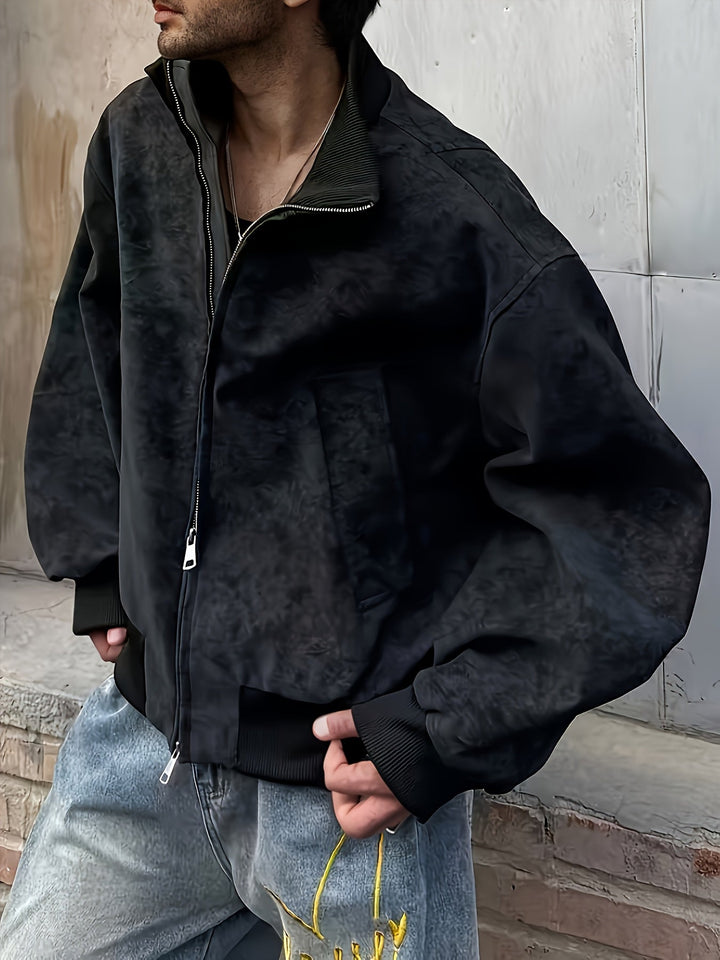 Herren Bomberjacke | Bequeme Passform mit Reissverschluss | Stehkragen Design | Streetwear Freizeitlook