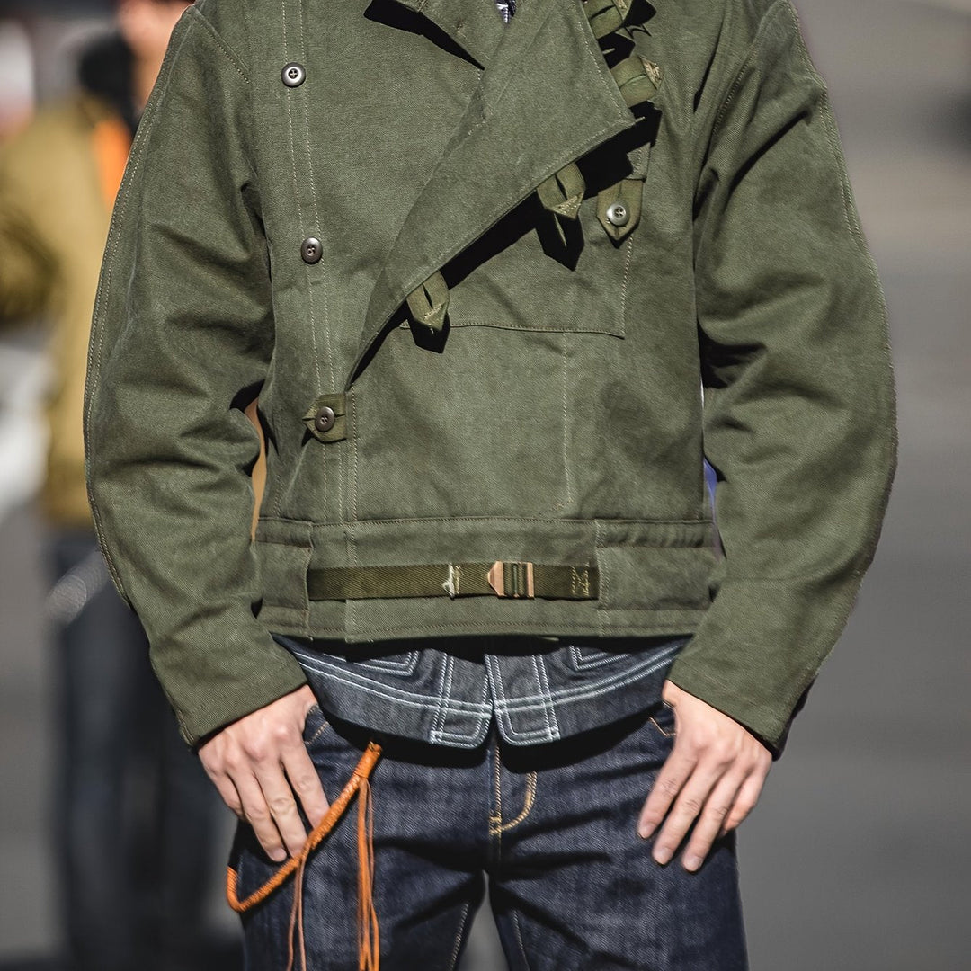 Herren Utility Jacke | Militärisch Inspirierter Kurzmantel | Strukturierte Passform | Klassischer Freizeitstil