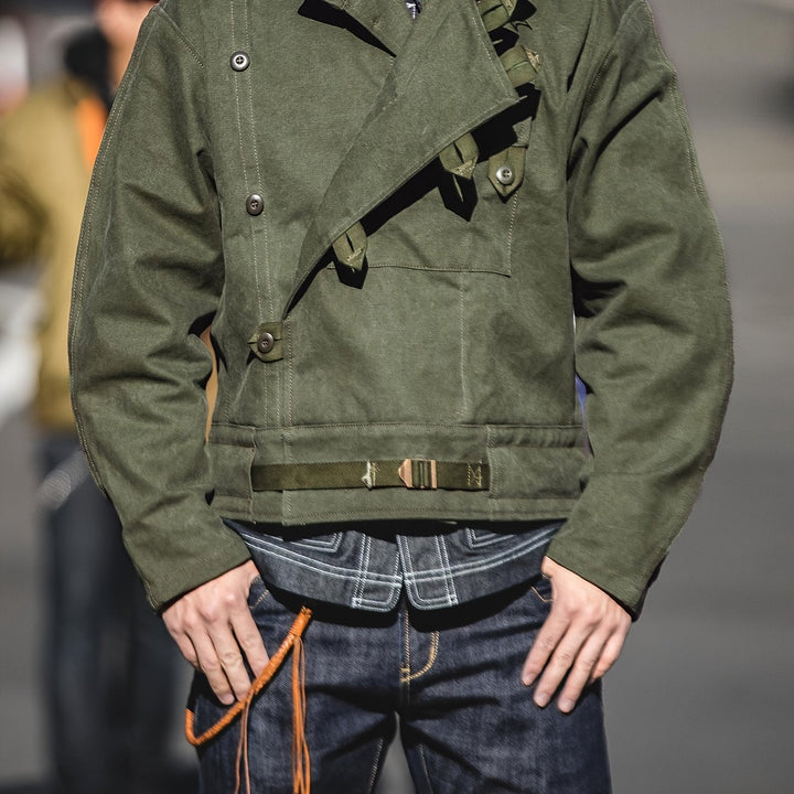 Herren Utility Jacke | Militärisch Inspirierter Kurzmantel | Strukturierte Passform | Klassischer Freizeitstil