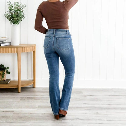 Pantaloni aderenti da donna con vita media | Taglio dritto