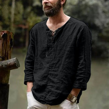 Camicia Uomo Annodata | Camicia a Maniche Lunghe per l'Estate