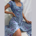 Paulina | Damen Blumenkleid mit Knopfleiste
