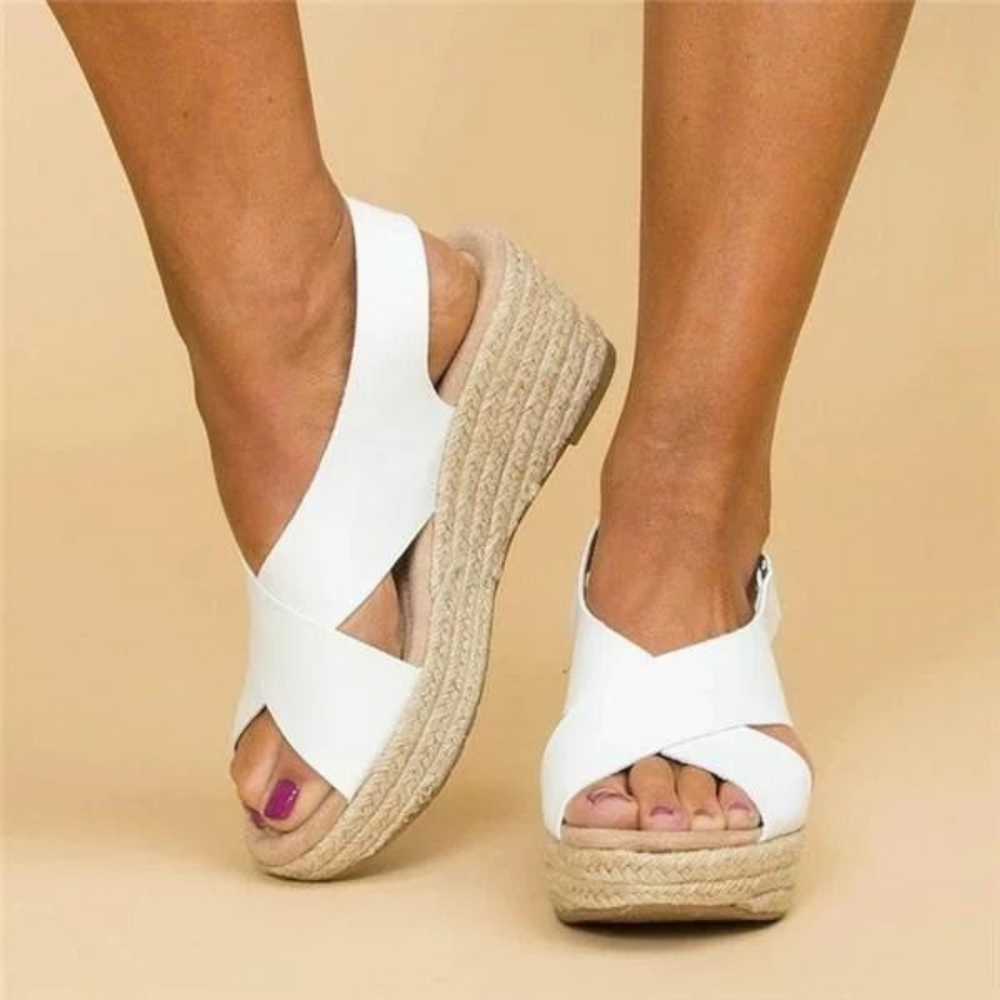 Alice - Keilsandalen mit gekreuzten Riemen für Damen 1