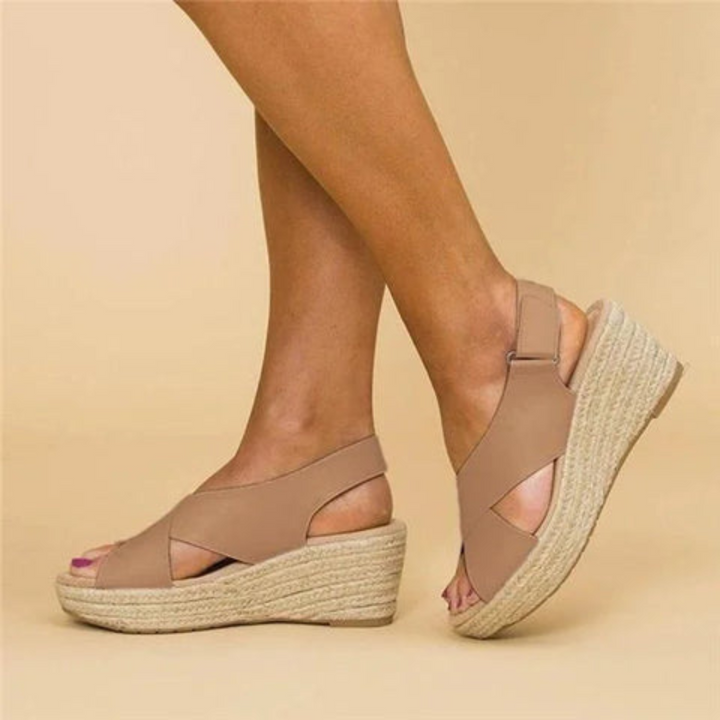 Alice - Keilsandalen mit gekreuzten Riemen für Damen 4