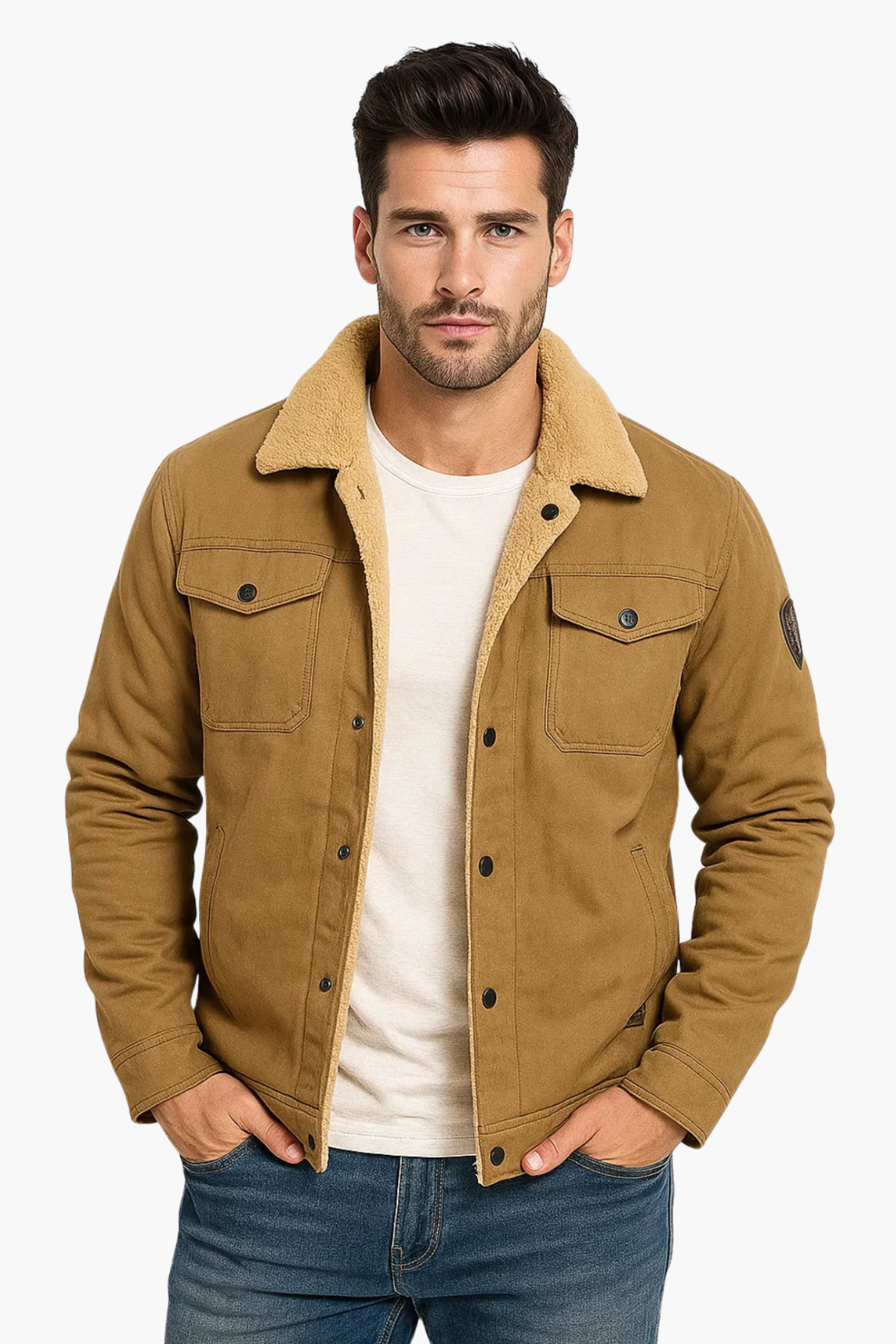 Alpine Trucker Jacke - Khaki 0
