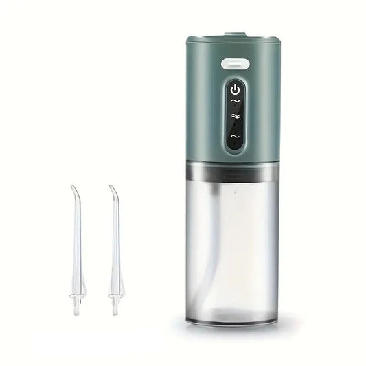 AquaFloss Pro Wasserflosser mit 3 Reinigungsmodi, IPX6 Wasserdicht, 1200-1600 Impulse pro Minute, 4 Wechselbare Düsen