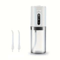 AquaFloss Pro Wasserflosser mit 3 Reinigungsmodi, IPX6 Wasserdicht, 1200-1600 Impulse pro Minute, 4 Wechselbare Düsen