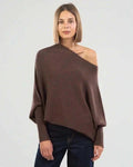 Asymmetrischer drapierter Strickpullover für Damen | Weich & Warm 9