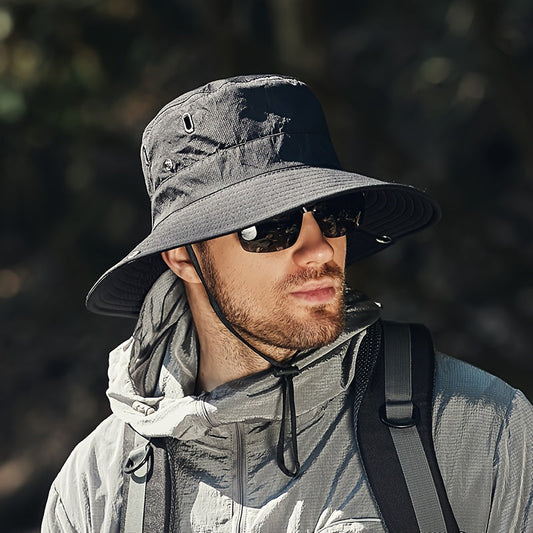 Atmungsaktiver Sonnenhut für Herren mit breiter Krempe – leicht, verstellbar und optimaler UV-Schutz für Outdoor-Aktivitäten
