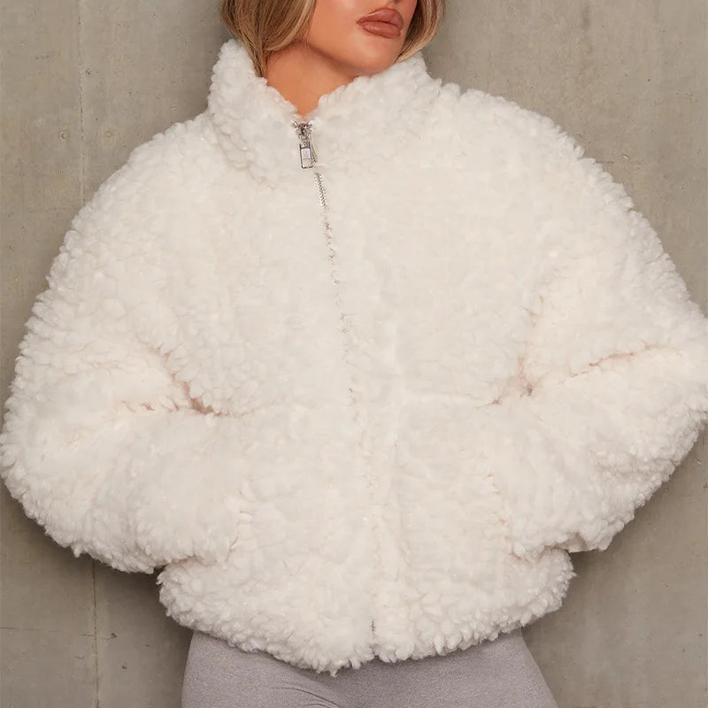 Aubrey Sherpa-Jacke mit Reißverschluss