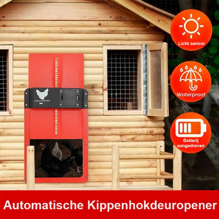 Automatischer Hühnerstall mit Lichtsensor – wetterfest, sicherer Schutz für Hühner, geräuschlos