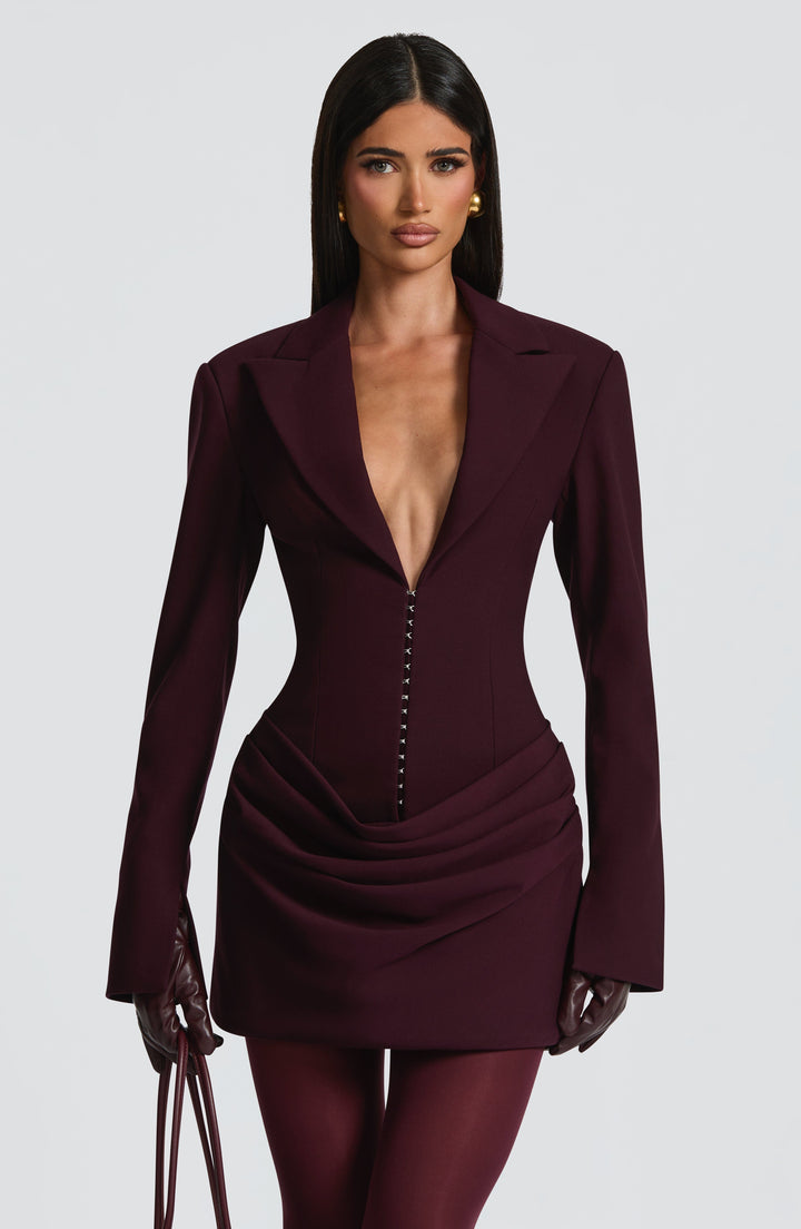Damen Langarm Minikleid Mit Kragen Knopfdetails | Knopfdetail