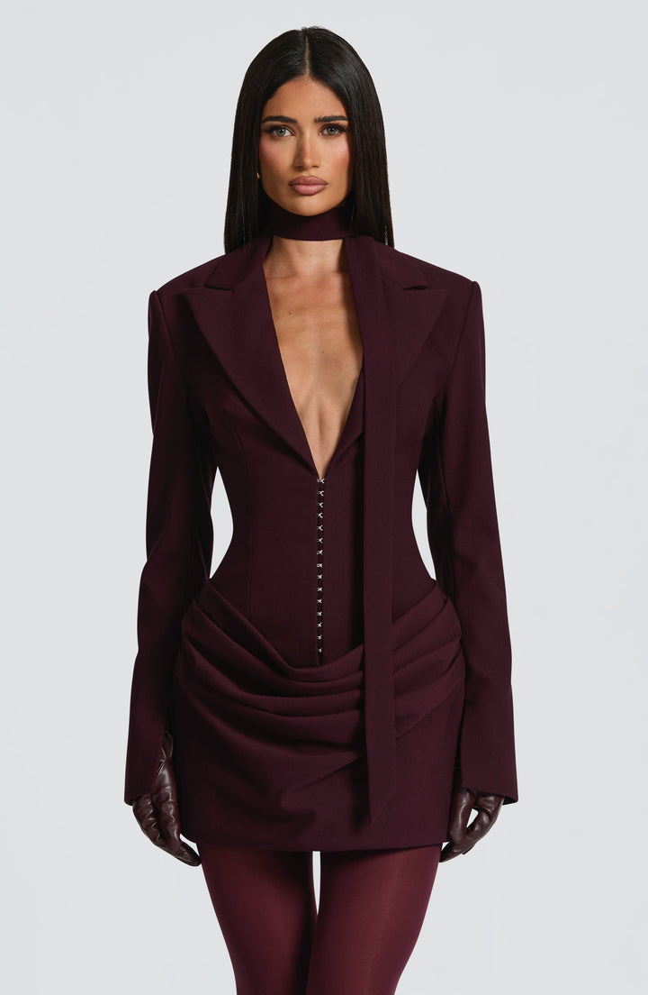 Damen Langarm Minikleid Mit Kragen Knopfdetails | Knopfdetail