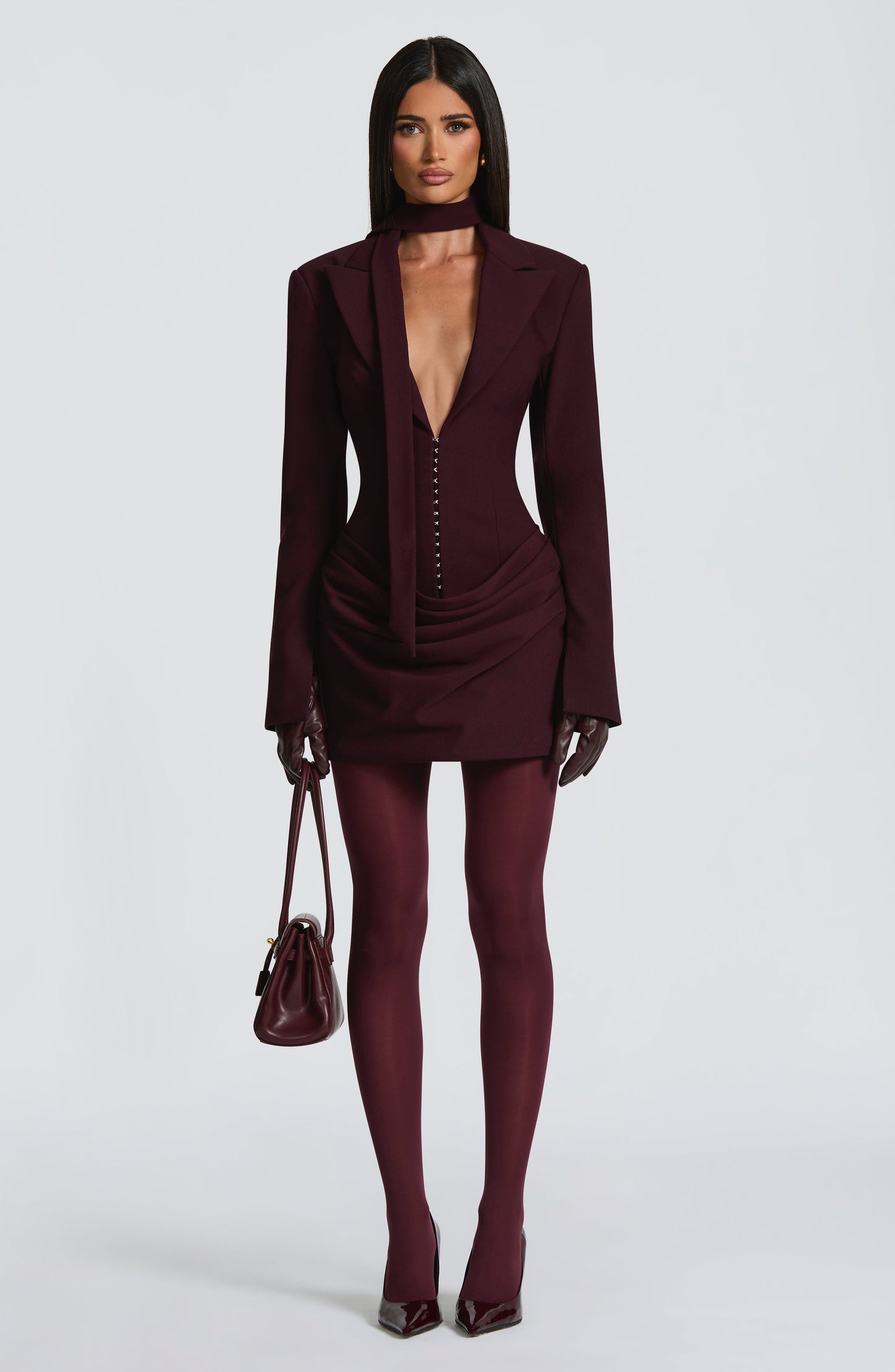 Vestito Mini Donna con Maniche Lunghe e Colletto | Bottoni