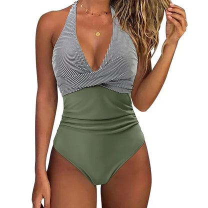 Emilia | Costume da bagno push-up con allacciatura al collo da donna