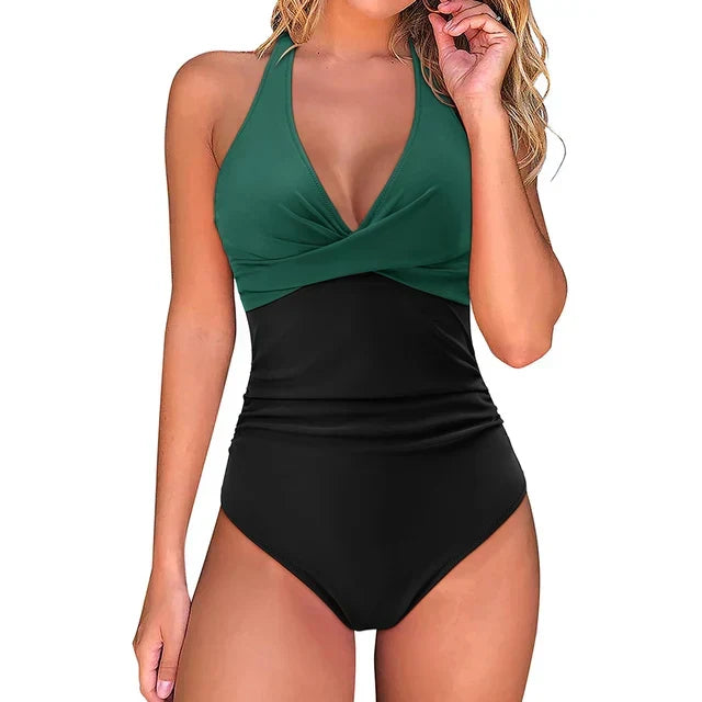 Emilia | Damen Halterneck Push-up Badeanzug