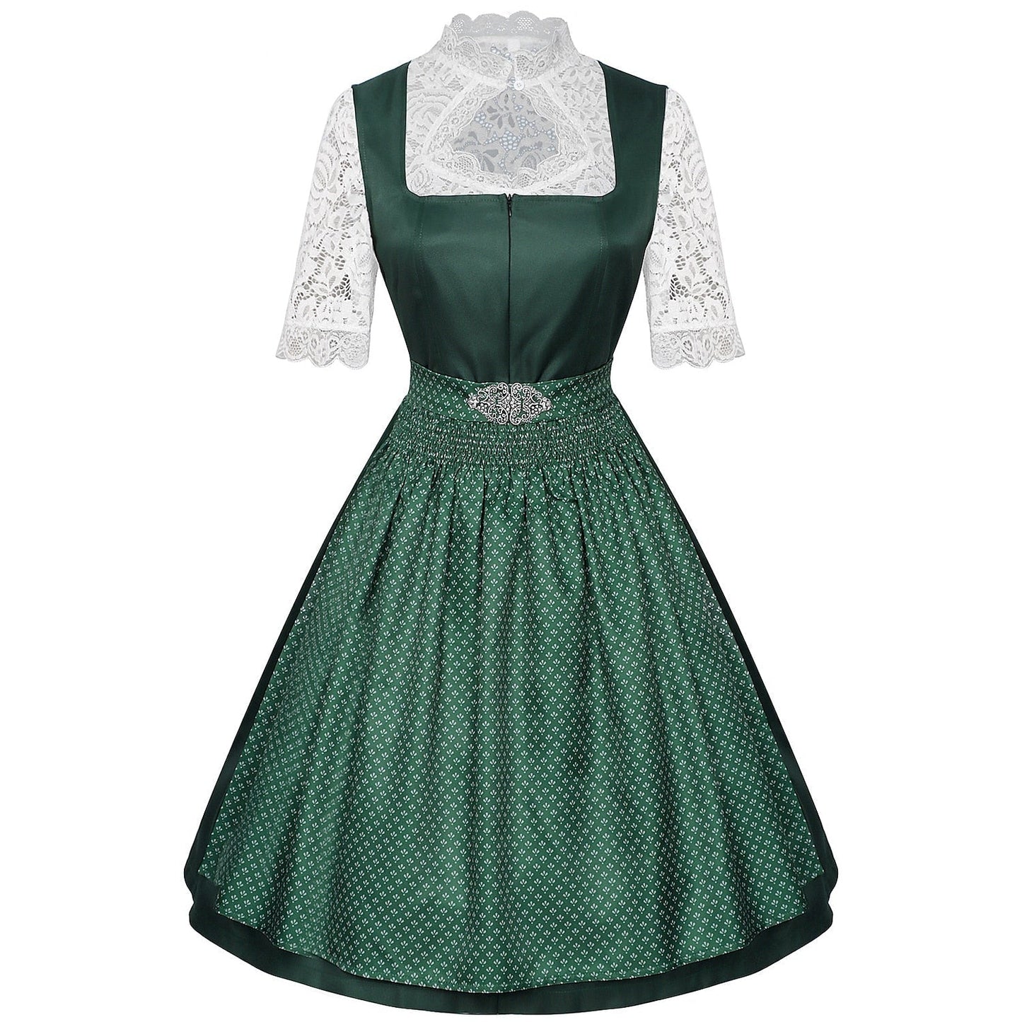 Bayerisches Dirndl – Oktoberfest | Mit Schürze und Spitzenbluse für den traditionellen Look