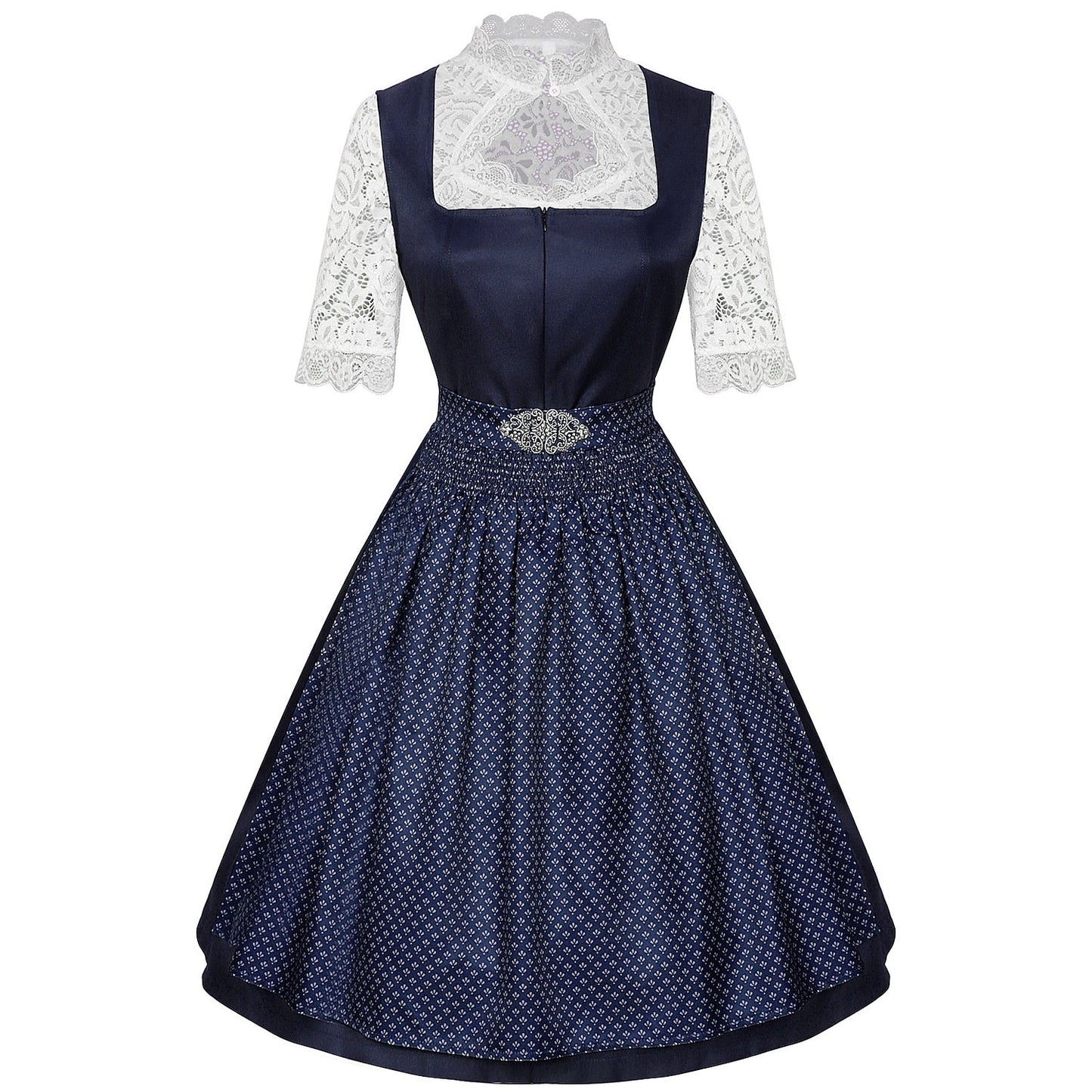 Bayerisches Dirndl – Oktoberfest | Mit Schürze und Spitzenbluse für den traditionellen Look