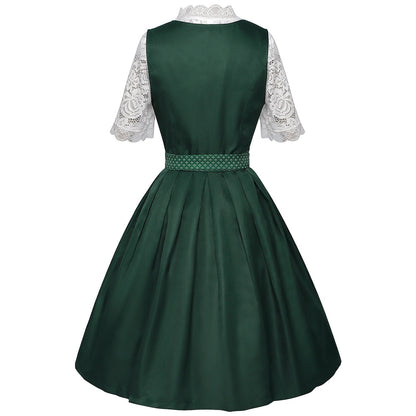 Bayerisches Dirndl – Oktoberfest | Mit Schürze und Spitzenbluse für den traditionellen Look