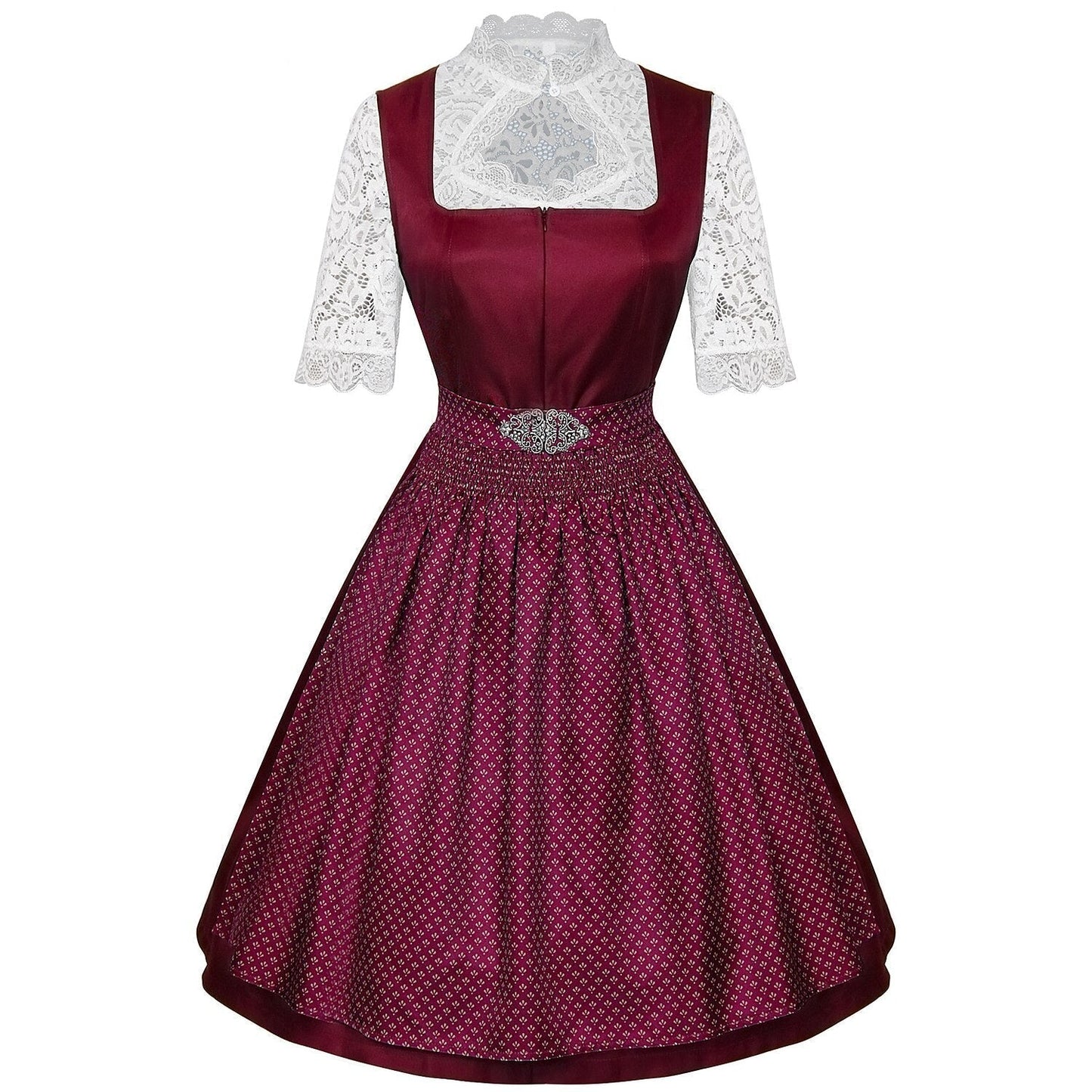 Bayerisches Dirndl – Oktoberfest | Mit Schürze und Spitzenbluse für den traditionellen Look