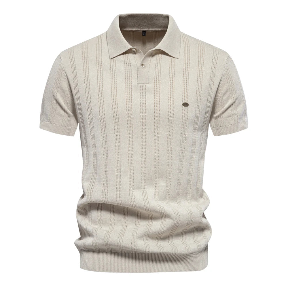 Benles | Stylish Stripe Poloshirt Gestrickt 0
