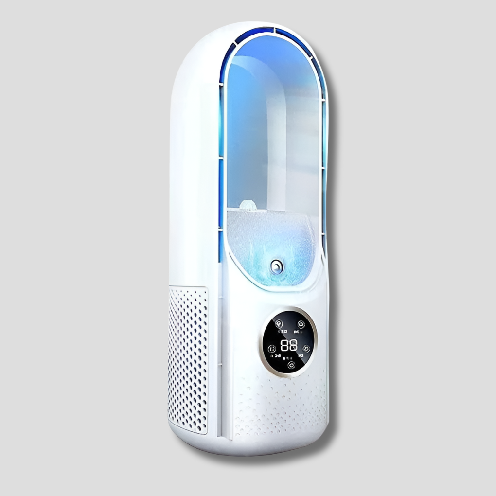 Rotorloser Tischventilator mit Licht und 3 Windmodi