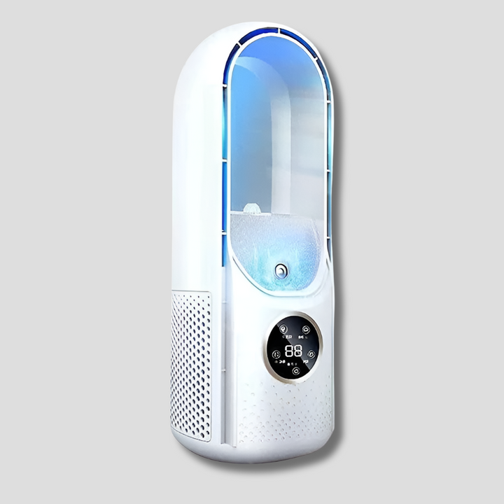 Rotorloser Tischventilator mit Licht und 3 Windmodi
