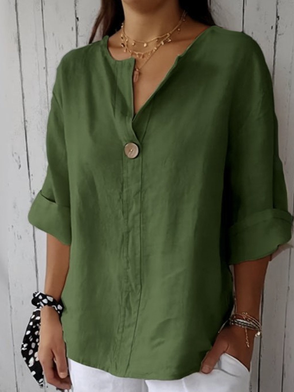 Bluse | Damenmode für jeden Tag, V-Ausschnitt, vielseitig kombinierbar