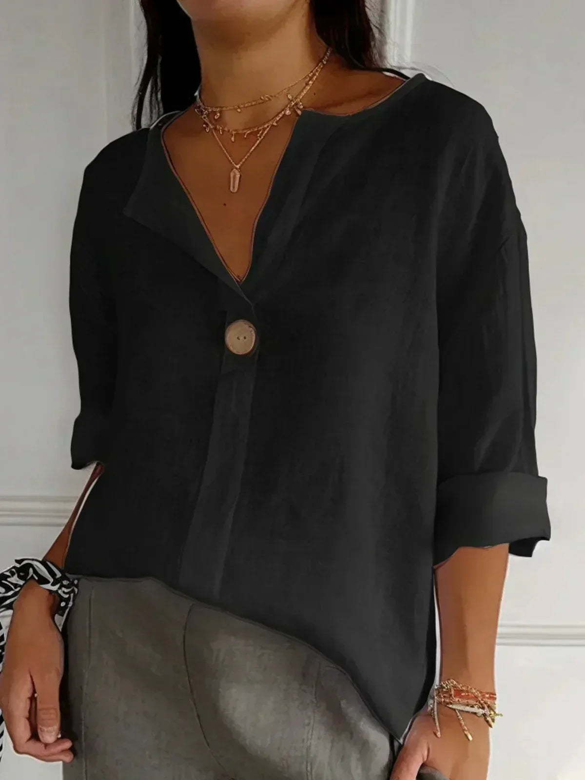 Bluse | Damenmode für jeden Tag, V-Ausschnitt, vielseitig kombinierbar