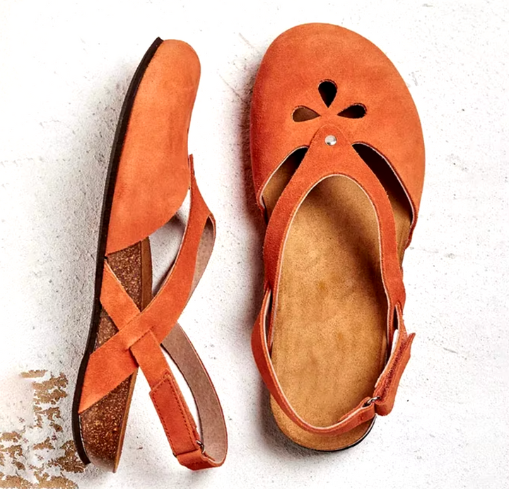 Damen Riemchensandalen mit Geschlossener Spitze | Schnallenverschluss