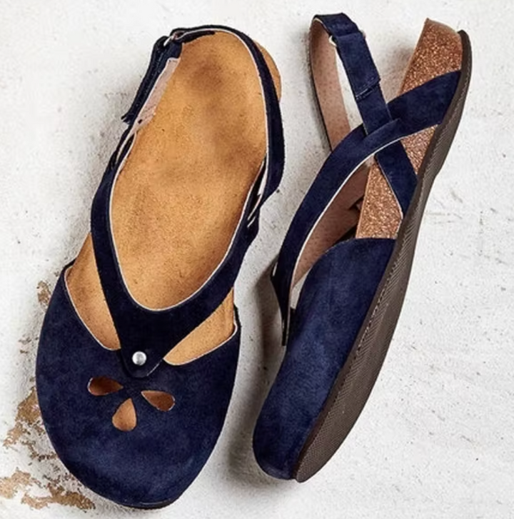 Damen Riemchensandalen mit Geschlossener Spitze | Schnallenverschluss