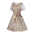Champagnergoldenes Dirndlkleid – Oktoberfest | Elegantes Trachtenkleid mit Schürze und Bluse
