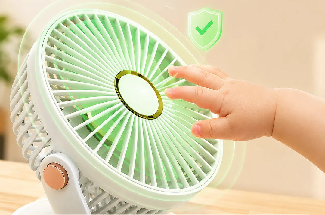 Akku Clip Ventilator mit LED, 5 Stufen und 8000 mAh